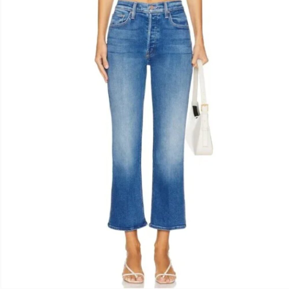 Mother The Tripper Ankle Denim Jeans Work Hard Play Hard Wash Size 30 Women's